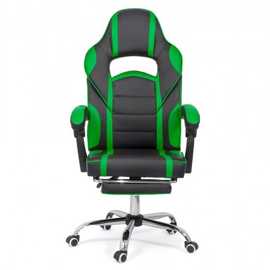 Scaun gaming verde OFF 302 cu suport de picioare si spatar rabatabil - imagine 2