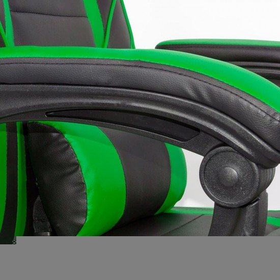 Scaun gaming verde OFF 302 cu suport de picioare si spatar rabatabil - imagine 6