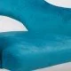 SCAUN DIN CATIFEA PENTRU BIROU CU BAZA AURIE OFF 640 BLEU - imagine 8