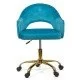 SCAUN DIN CATIFEA PENTRU BIROU CU BAZA AURIE OFF 640 BLEU - imagine 7