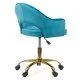 SCAUN DIN CATIFEA PENTRU BIROU CU BAZA AURIE OFF 640 BLEU - imagine 2