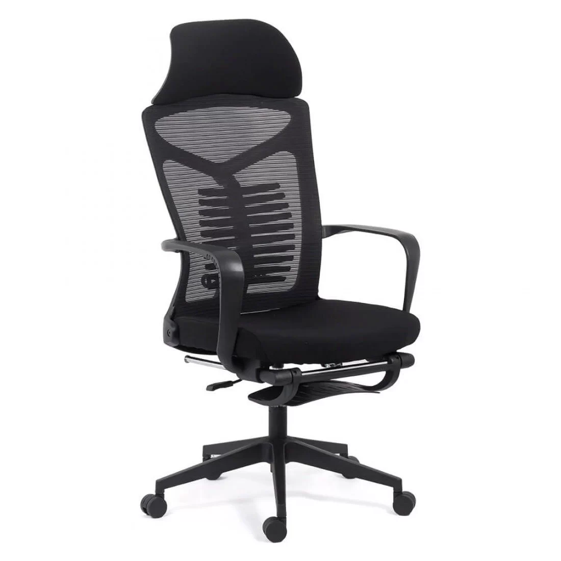SCAUN ERGONOMIC CU SPATAR RABATABIL SI SUPORT PICIOARE SYYT 9502 NEGRU