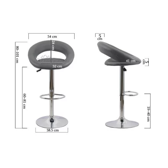 Scaune bar ABS 151 rosu - imagine 4