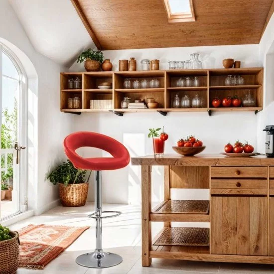 Scaune bar ABS 151 rosu - imagine 3