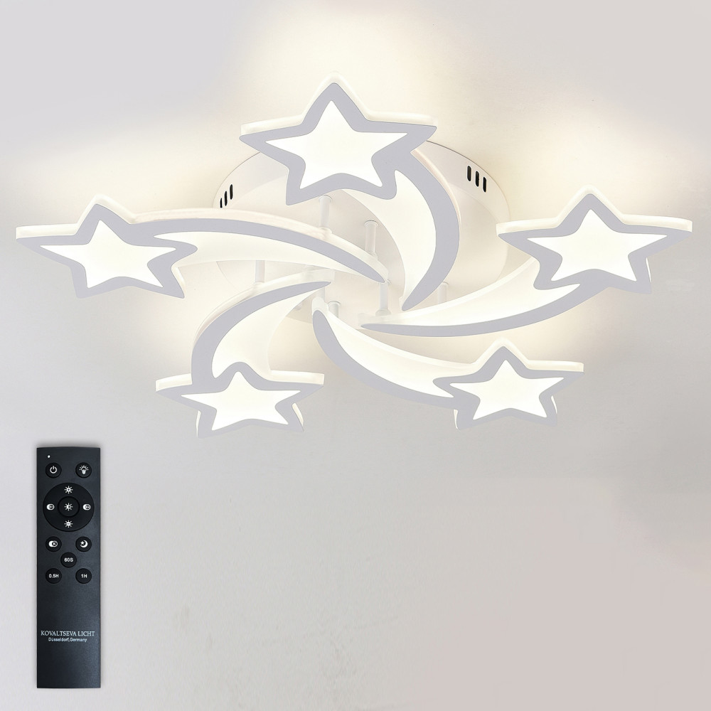 LUSTRA LED DIMABILA STEA 110W CU 5 BRATE 3 CULORI+IR - imagine 2