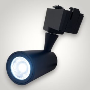 Spot Sina Negru 30W=300W, 6000K, lumina rece