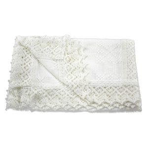 Fata de masa traditionala din bumbac 90x45 CM Alb