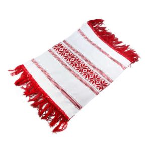 Fata de masa artizanat 50x37 CM Alb/Rosu