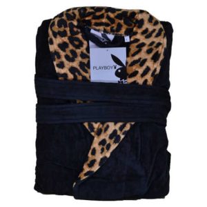 Halat de baie realizat din material plusat – Design leopard