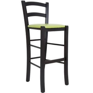 Scaun Paesana bar - cadru wenge - imitatie piele verde - 21899