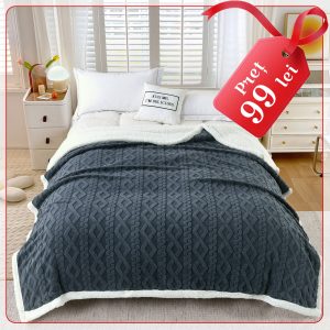 PATURA TRICOT CU BLANIȚA – ANTRACIT
