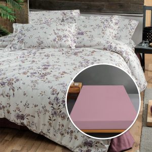 Lenjerie de pat Ranforce, 100% bumbac, cu husă universală pentru saltea de 140cm x 200cm / 160cm x 200cm