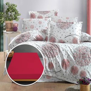 Lenjerie de pat Ranforce, 100% bumbac, cu husă universală pentru saltea de 140cm x 200cm / 160cm x 200cm