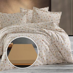 Lenjerie de pat Ranforce, 100% bumbac, cu husă universală pentru saltea de 140cm x 200cm / 160cm x 200cm