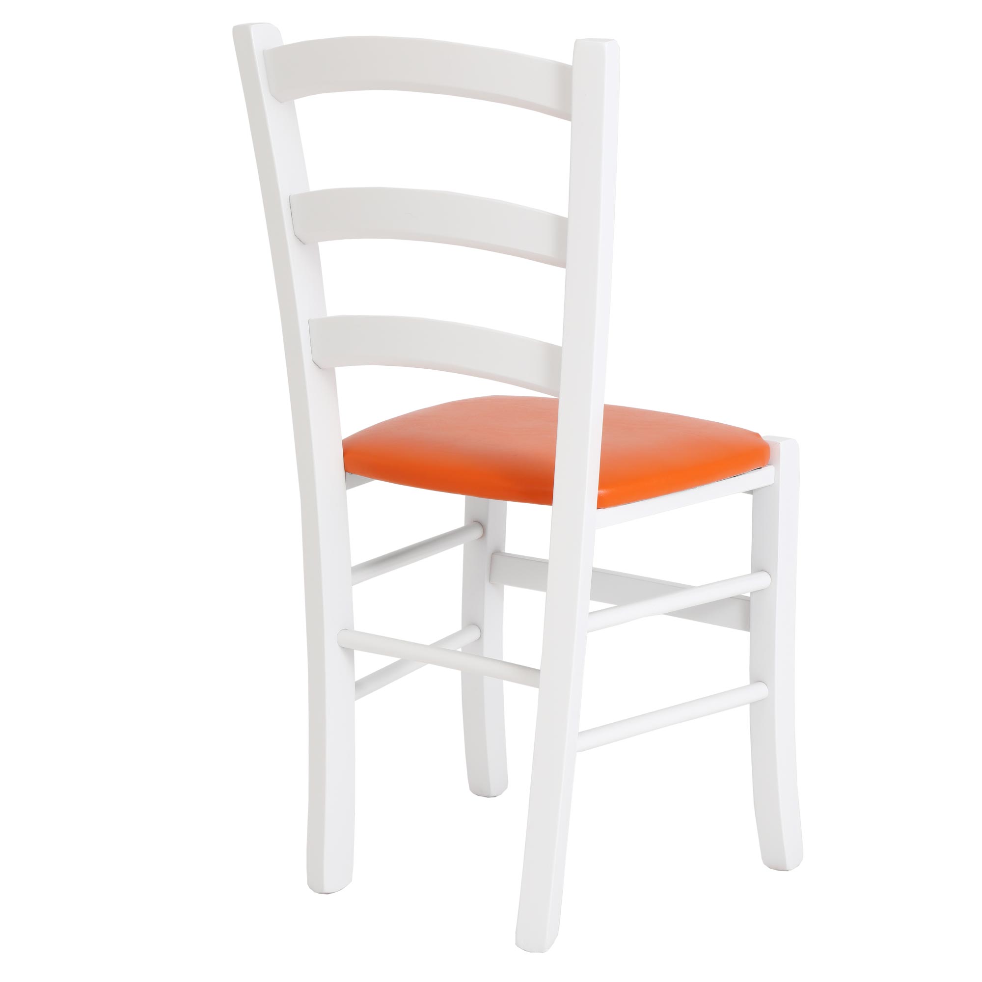 Scaun Paesana - cadru alb - imitatie piele rosu - 21900 - imagine 2