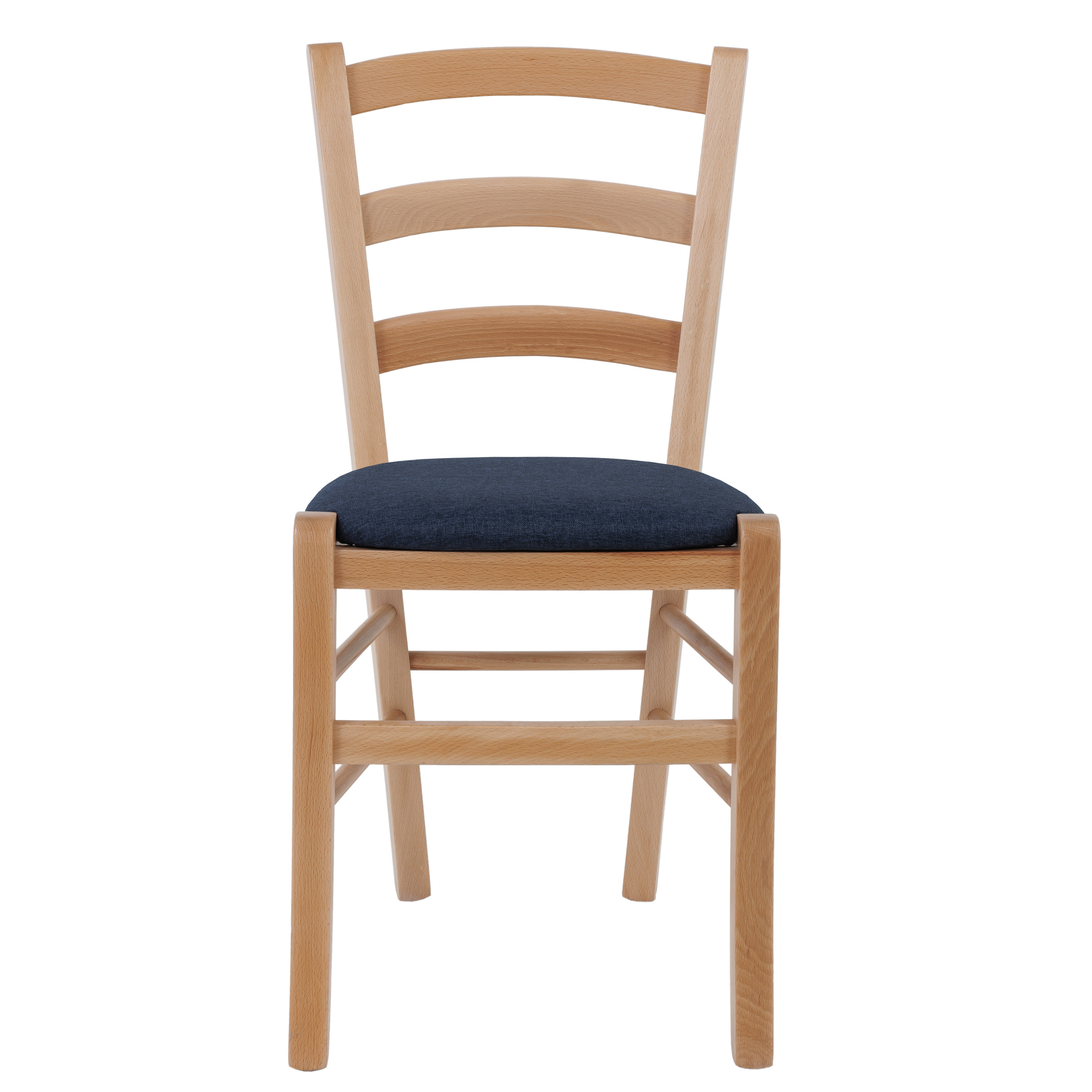 Scaun Paesana - cadru natur - stofa S80 - albastru - imagine 2