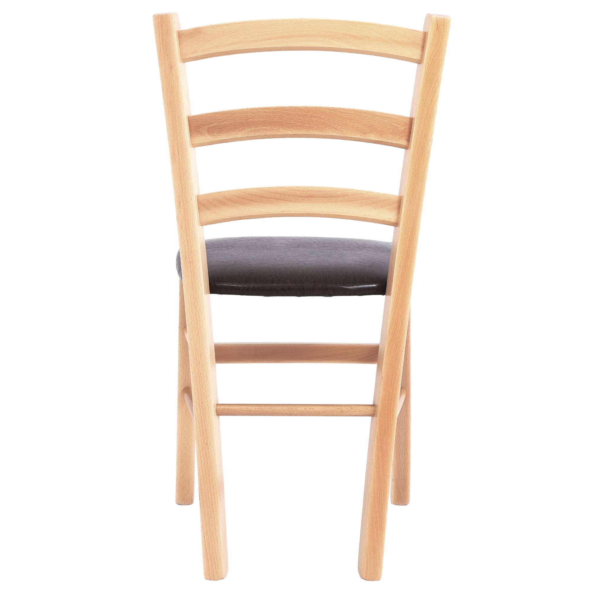 Scaun Paesana - cadru natur - imitatie piele maro - 15611 - imagine 2