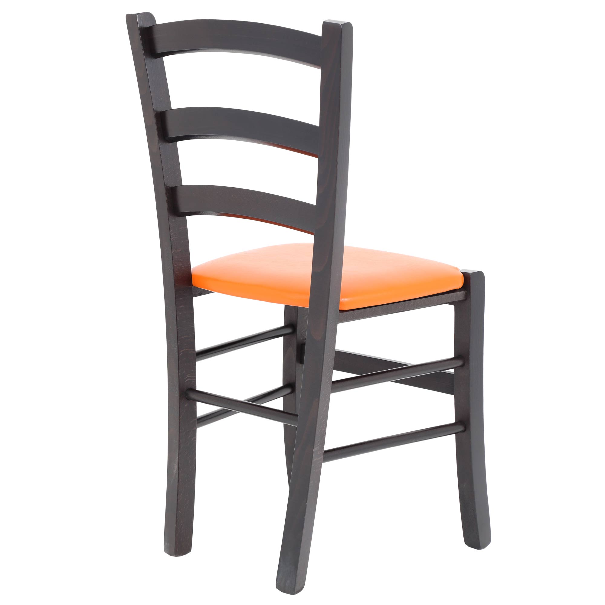 Scaun Paesana - cadru wenge - imitatie piele portocaliu - 21895 - imagine 2