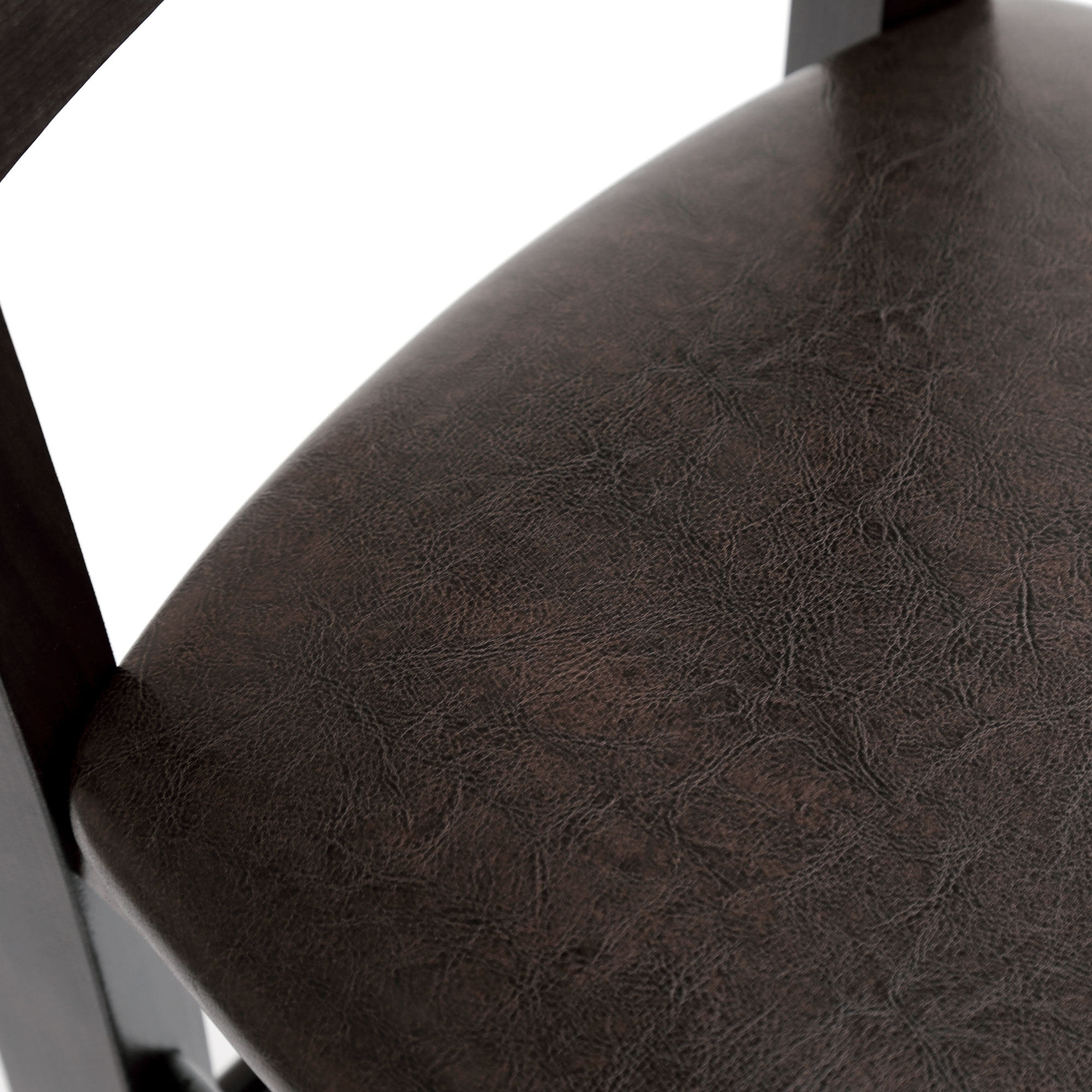 Scaun Paesana - cadru wenge - imitatie piele maro - 15611 - imagine 2