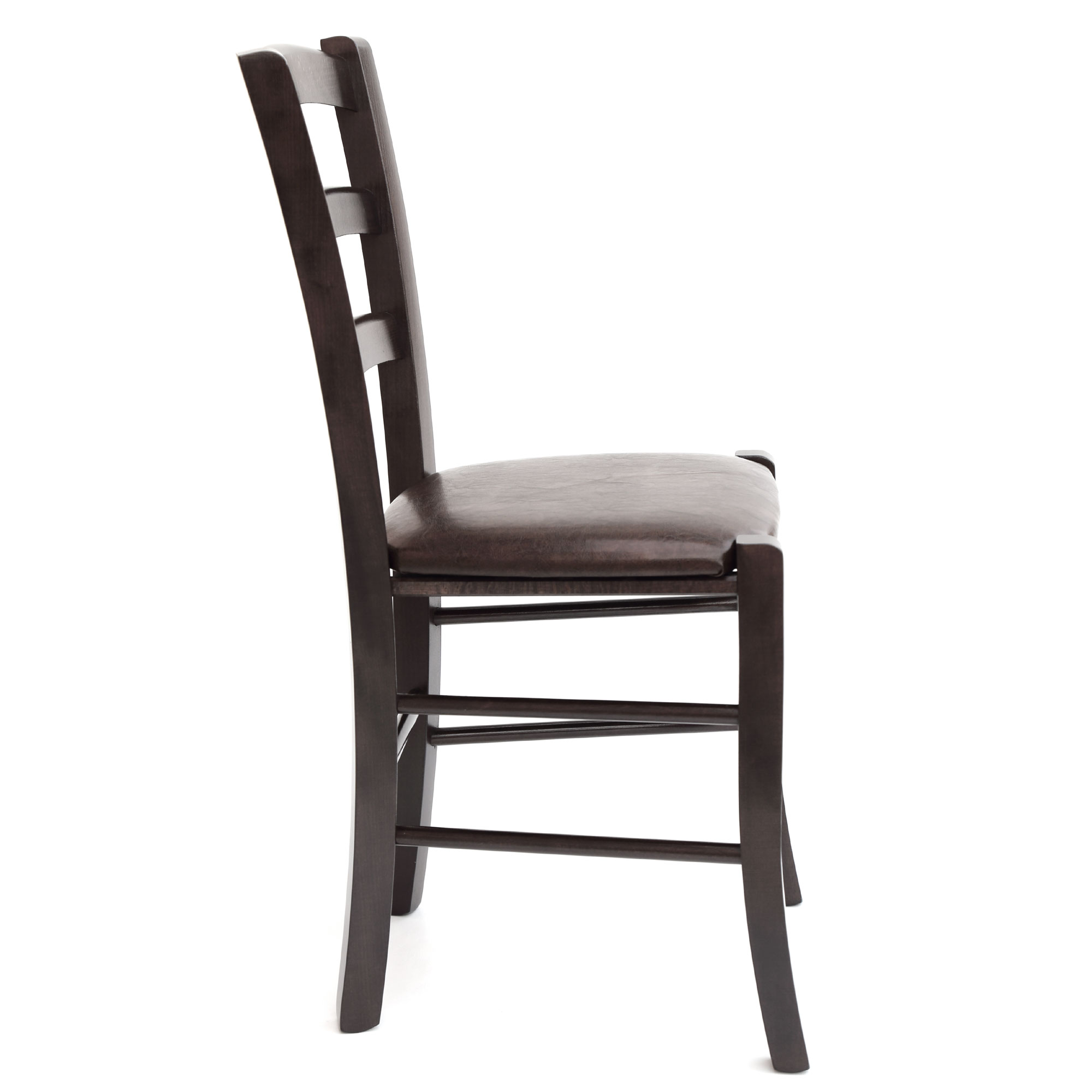 Scaun Paesana - cadru wenge - imitatie piele maro - 15611 - imagine 5