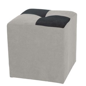 Taburet Cool - stofa K08/K17 - crem/albastru