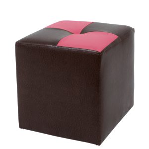 Taburet Cool - imitatie piele maro/roz - 15611/21896
