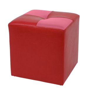 Taburet Cool - imitatie piele rosu/roz - 21900/21896