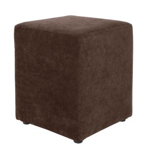 Taburet Cube - stofa K7 - maro
