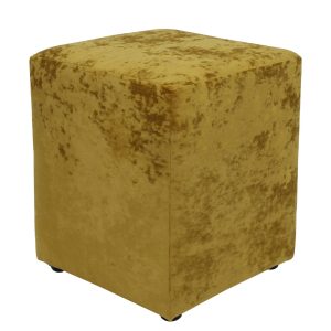 Taburet Cube - stofa E51 - galben