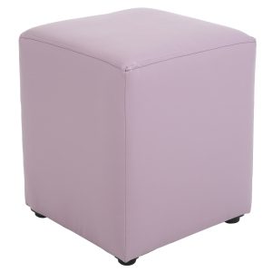 Taburet Cube - imitatie piele mov - 21897