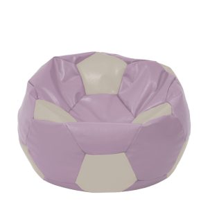 Fotoliu puf Extra Ball - imitatie piele - mov/crem