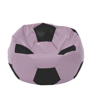 Fotoliu puf Extra Ball - imitatie piele - mov/negru