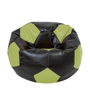 Fotoliu puf Extra Ball - imitatie piele - wenge/verde