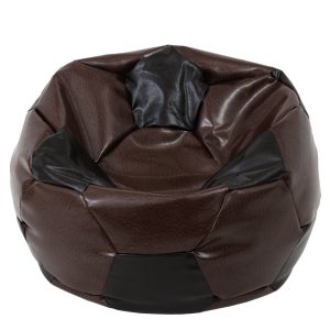 Fotoliu puf Mega Ball - imitatie piele - maro/wenge