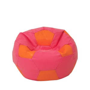 Fotoliu puf Mondo Ball - imitatie piele - roz/portocaliu
