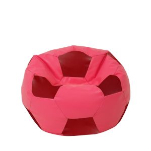 Fotoliu puf Mondo Ball - imitatie piele - roz/rosu