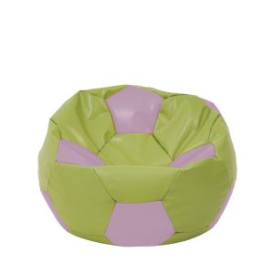 Fotoliu puf Mondo Ball - imitatie piele - verde/mov