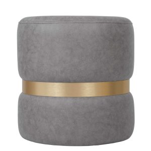 Taburet Ring - inel auriu - stofa M609 - gri deschis