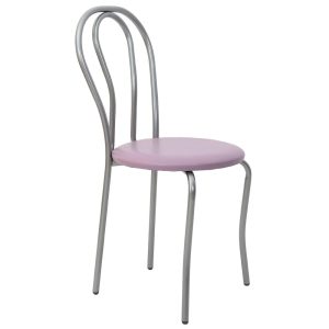 Scaun Tulip - cadru aluminiu - imitatie piele mov - 21897