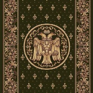 Covor Lotos 15032, Model Bisericesc, Verde, Diverse Dimensiuni, 1800 gr/mp