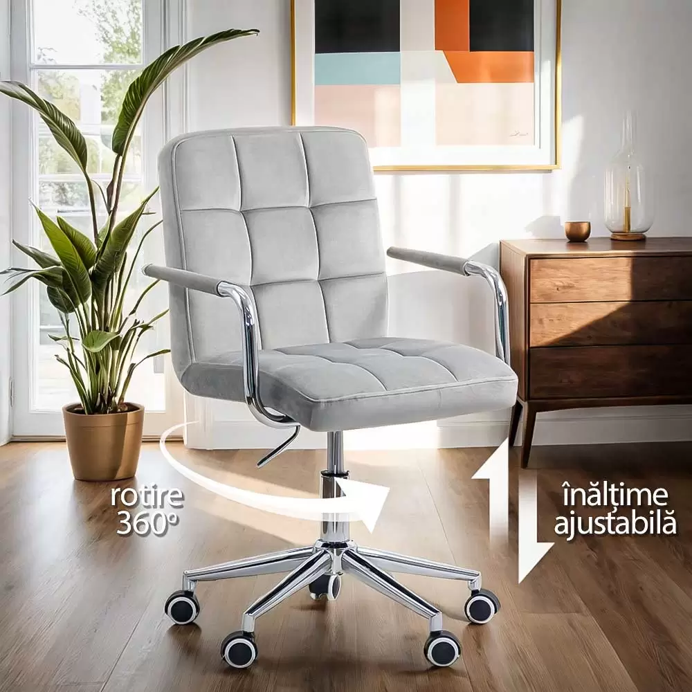SCAUN DE BIROU PENTRU COPII OFF 328V GRI - imagine 6