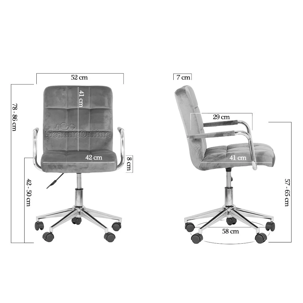 SCAUN DE BIROU PENTRU COPII OFF 328V GRI - imagine 5