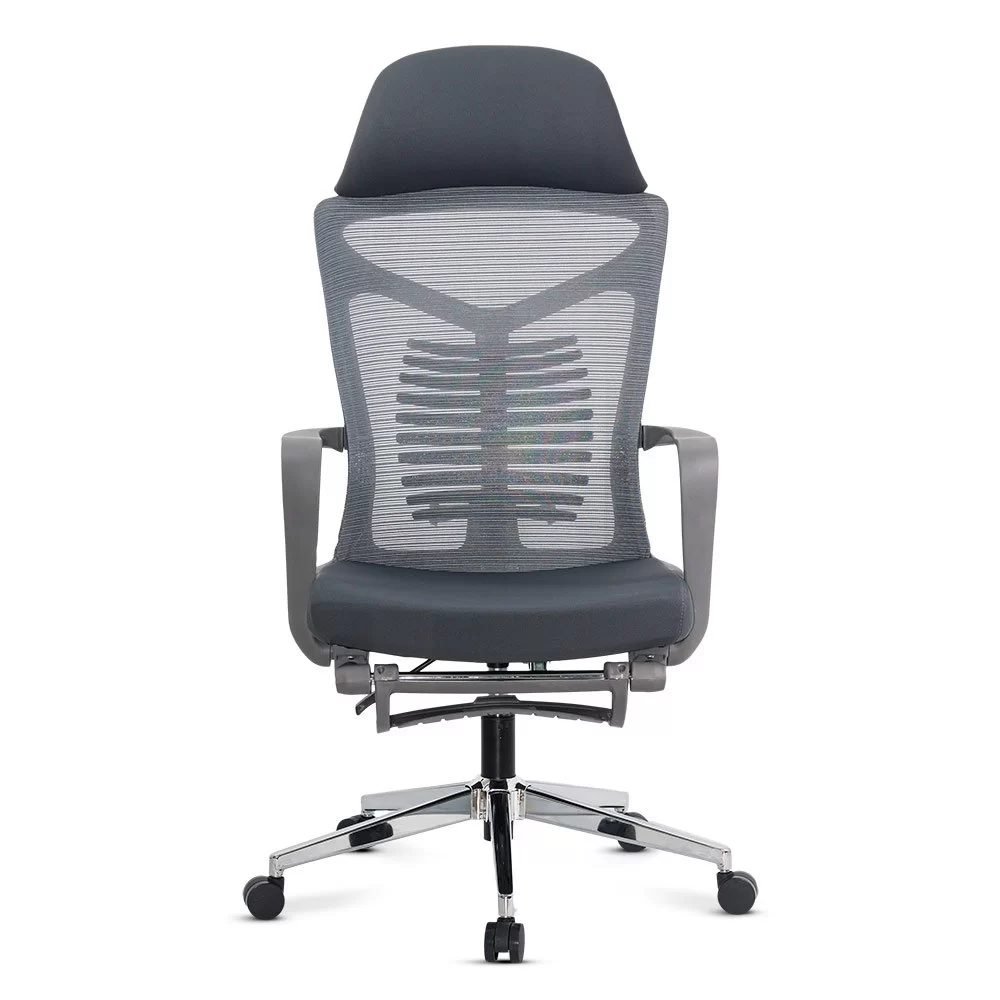 SCAUN ERGONOMIC CU SPATAR RABATABIL SI SUPORT PICIOARE SYYT 9502 GRI - imagine 8