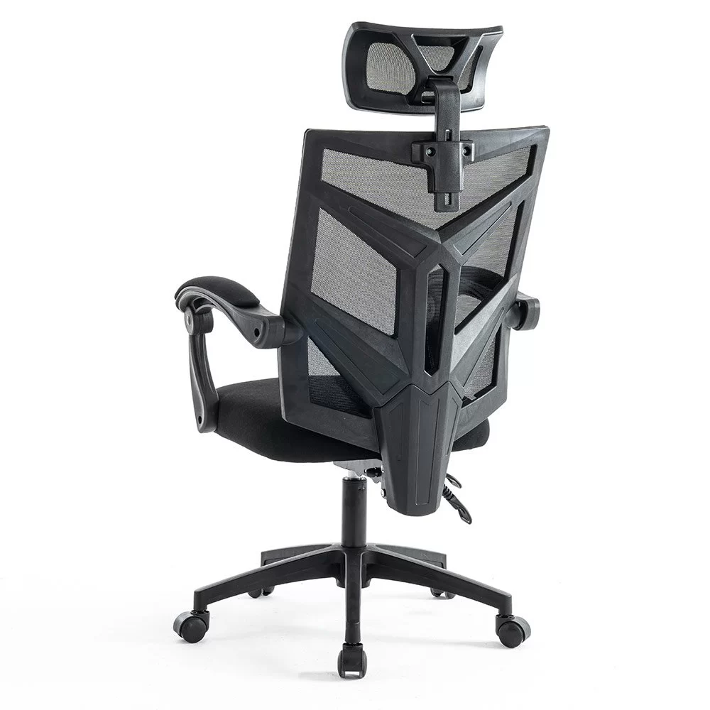 Scaun gaming negru din mesh, cu tetiera, ergonomic OFF 434 - imagine 3