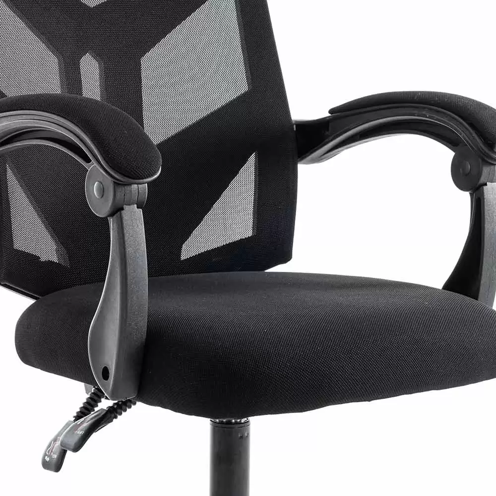 Scaun gaming negru din mesh, cu tetiera, ergonomic OFF 434 - imagine 5
