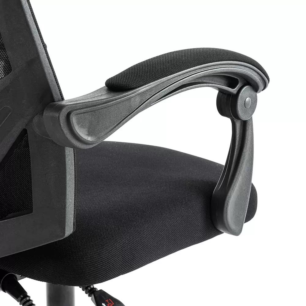 Scaun gaming negru din mesh, cu tetiera, ergonomic OFF 434 - imagine 7