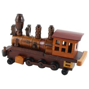 Locomotiva vintage din lemn 25 CM, Macheta- (Model 2)