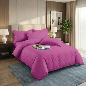 LENJERII DE PAT DAMASC-POLICOTON 6 PIESE CU HUSA (6DPH28)