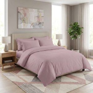 LENJERII DE PAT DAMASC-POLICOTON 6 PIESE CU HUSA (6DPH45)