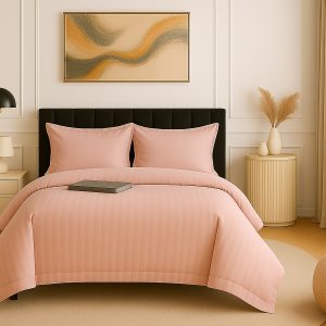 Lenjerie pat damasc policoton   (PUDRA)